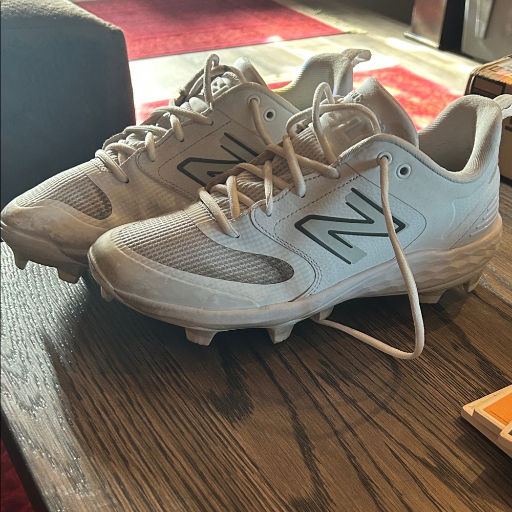 Size 11 New Balance Gray and White Athletic Cleats